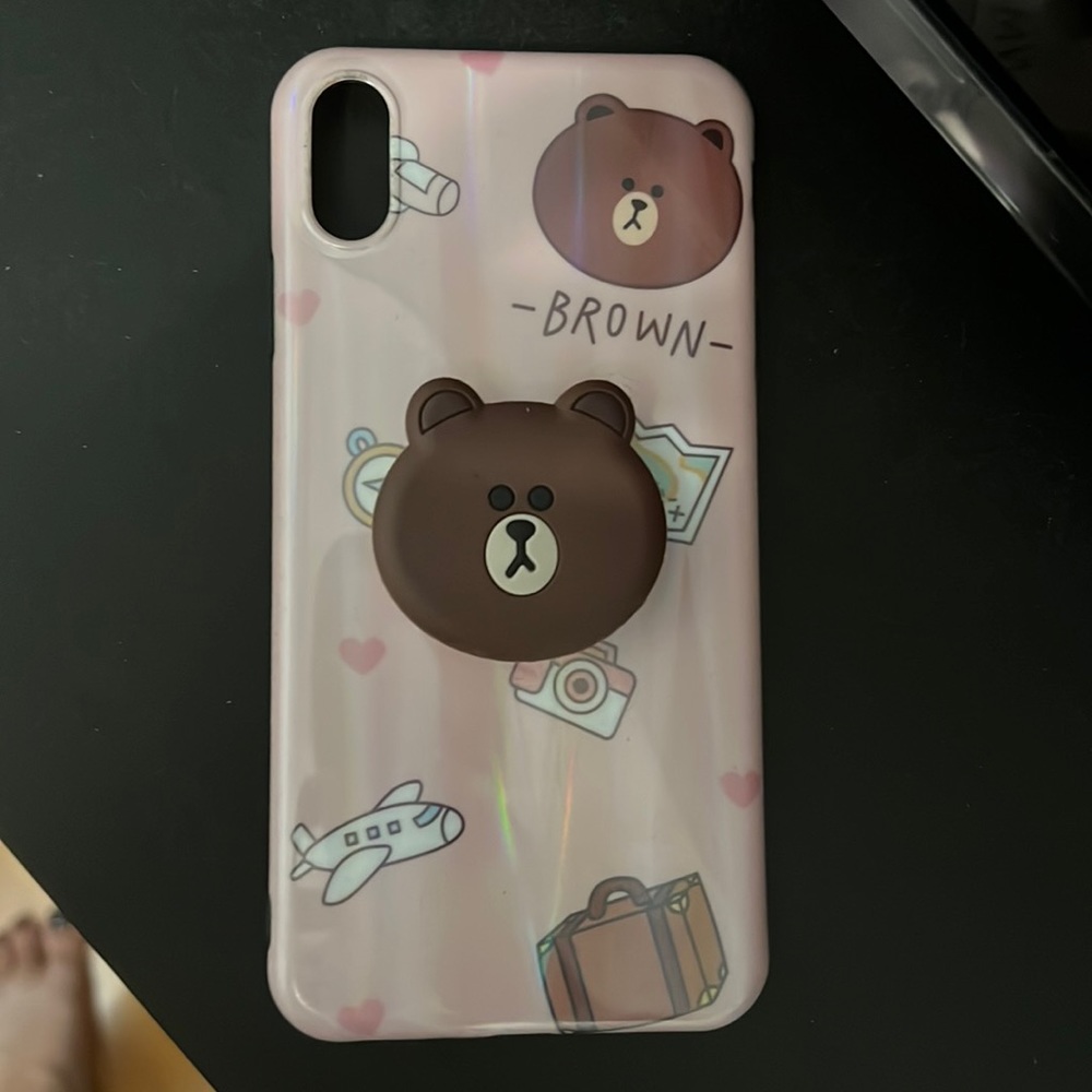 Line friend iphone XS max case with the holder